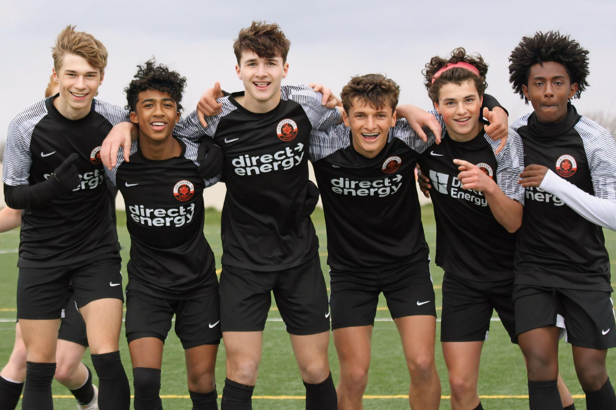 Lancaster FC players together